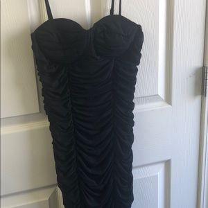 Rouged mini dress